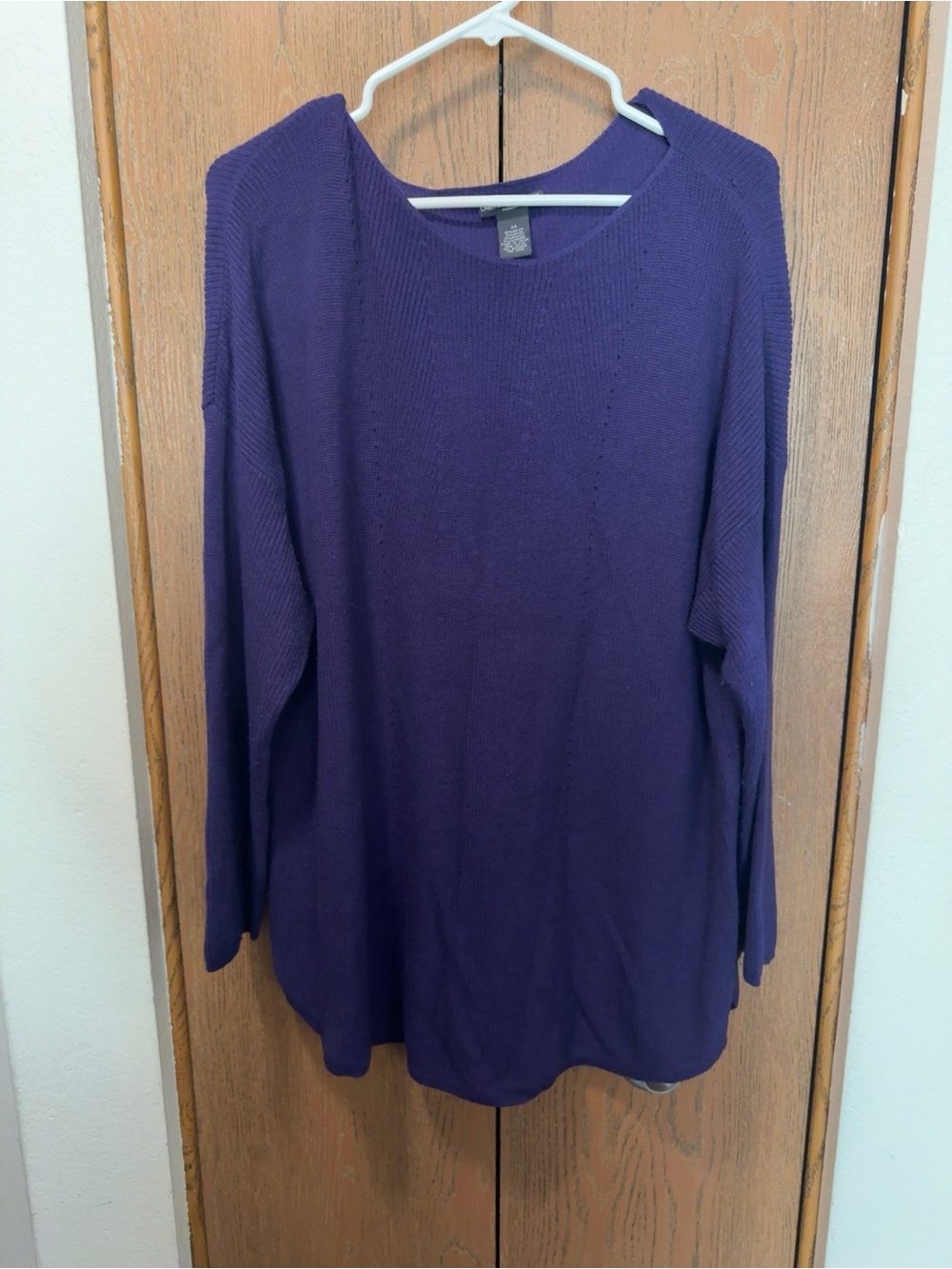 Chelsea & Theodore Plum Scoop Neck Knit Top